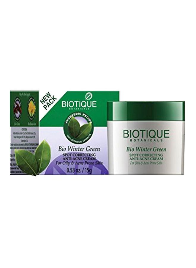 Biotique 2-Piece Bio Winter Green Spot Correcting Anti Acne Cream Set 15grams