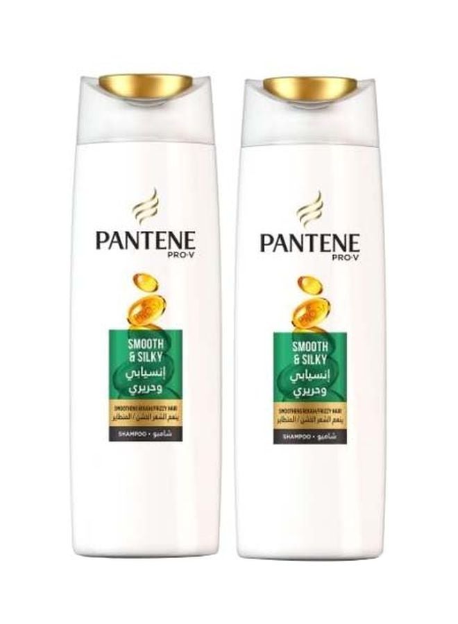 Pantene - Pack Of 2 Pro-V Smooth And Silky Shampoo 400ml - Image 1