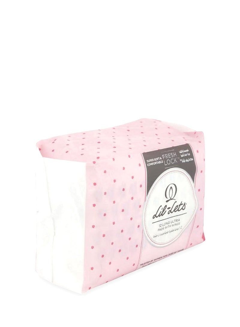 ليل ليتس عبوة فوط صحية رفيعة وطويلة بالأجنحة من 12 قطعة - Image 1