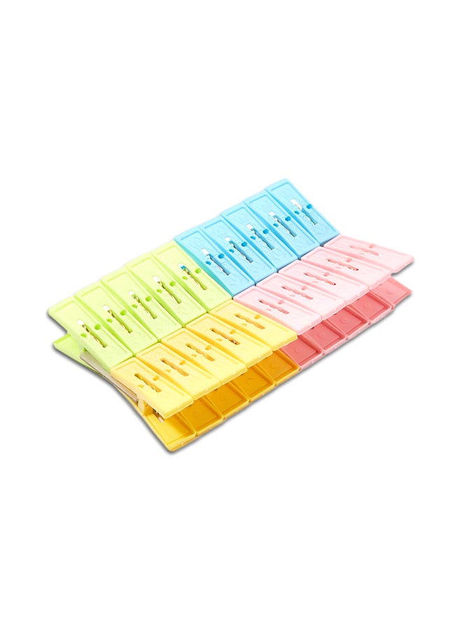 20-Piece Cloth Drying Clips Set Multicolour 6centimeter - Image 1