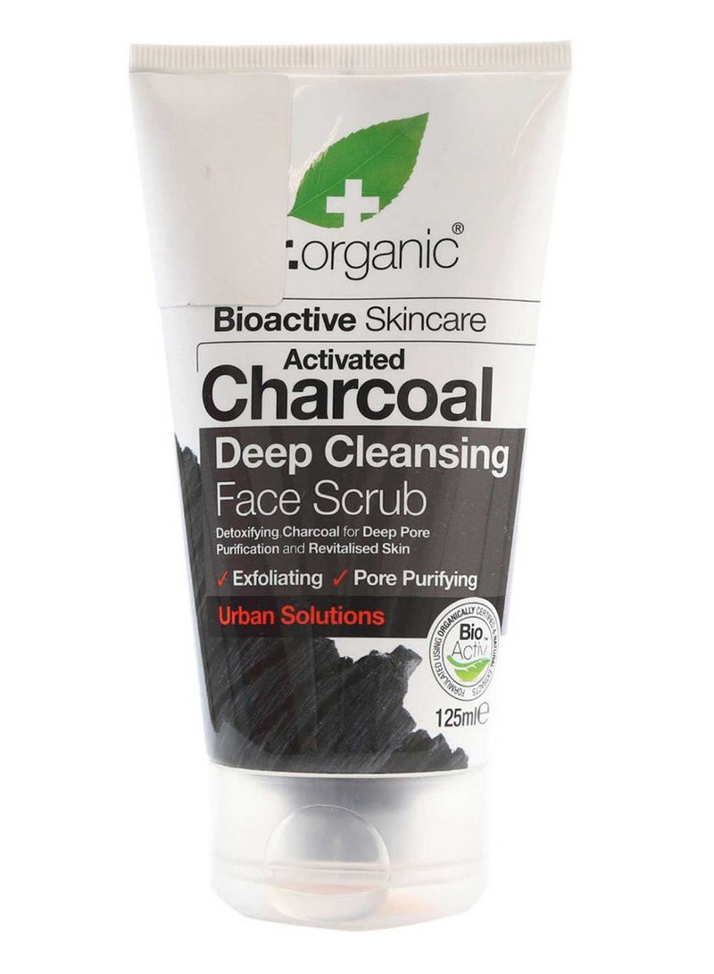 dr.organic Activated Charcoal Deep Cleansing Face Scrub 125ml 