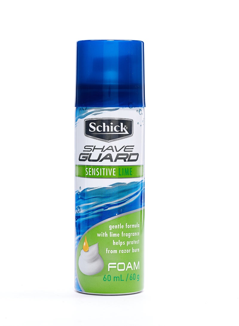 schick - Sensitive Lime Shave Guard Foam 60ml - Image 1