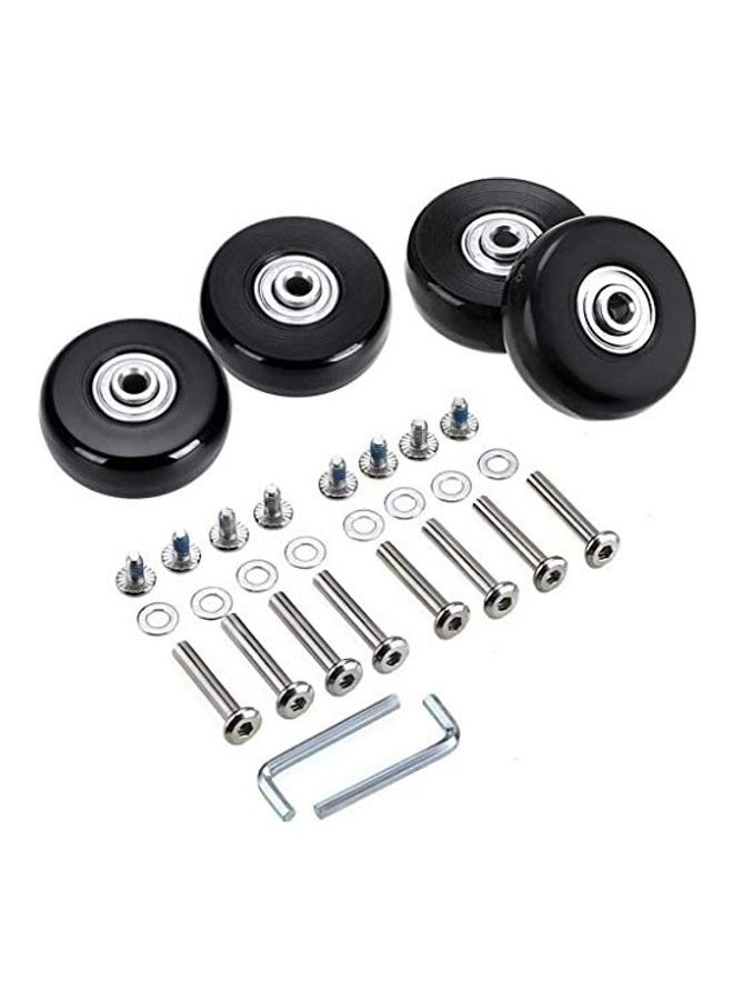 Generic - Luggage Suitcase Replacement Wheels Rubber Swivel Caster Wheels Bearings Repair blue - Image 1