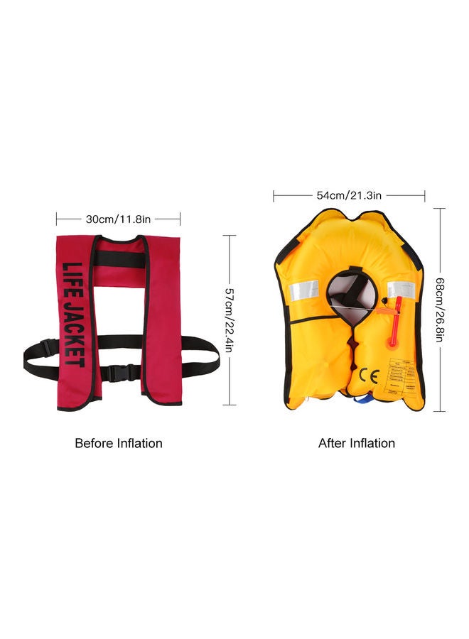 Generic Inflatable Life Jacket Adult Life Vest Water Sports Swimming Fishing Survival Jacket 43.0x34.0x1.0cm  - Image 4