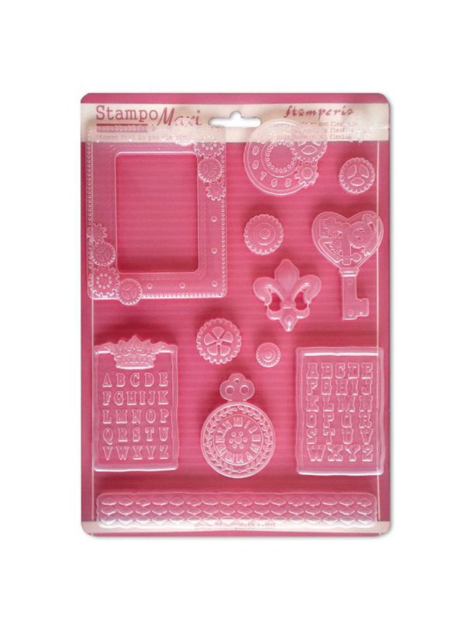 STAMPERIA Soft Maxi Steampunk Gears Moulds Clear