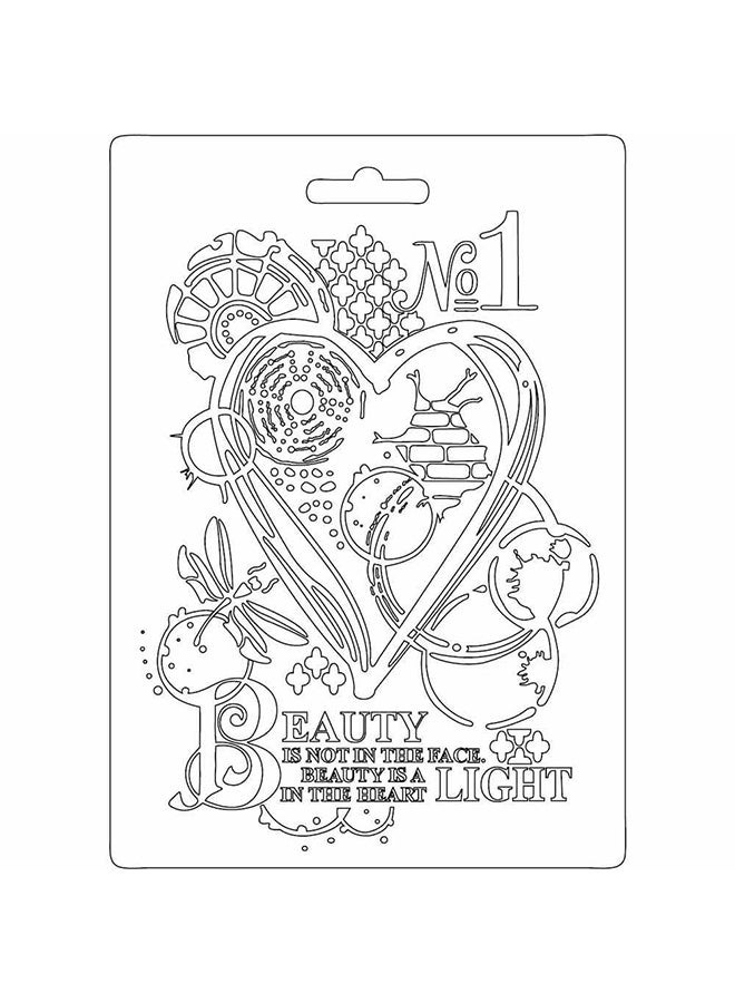 Texture Impression A5 Heart Modelling Mould Clear