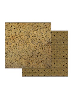 Steampunk Spiral Double Face Scrap Paper Brown/Black