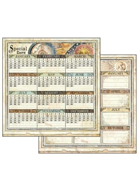 Alchemy Calendar Double Face Scrap Paper Multicolour