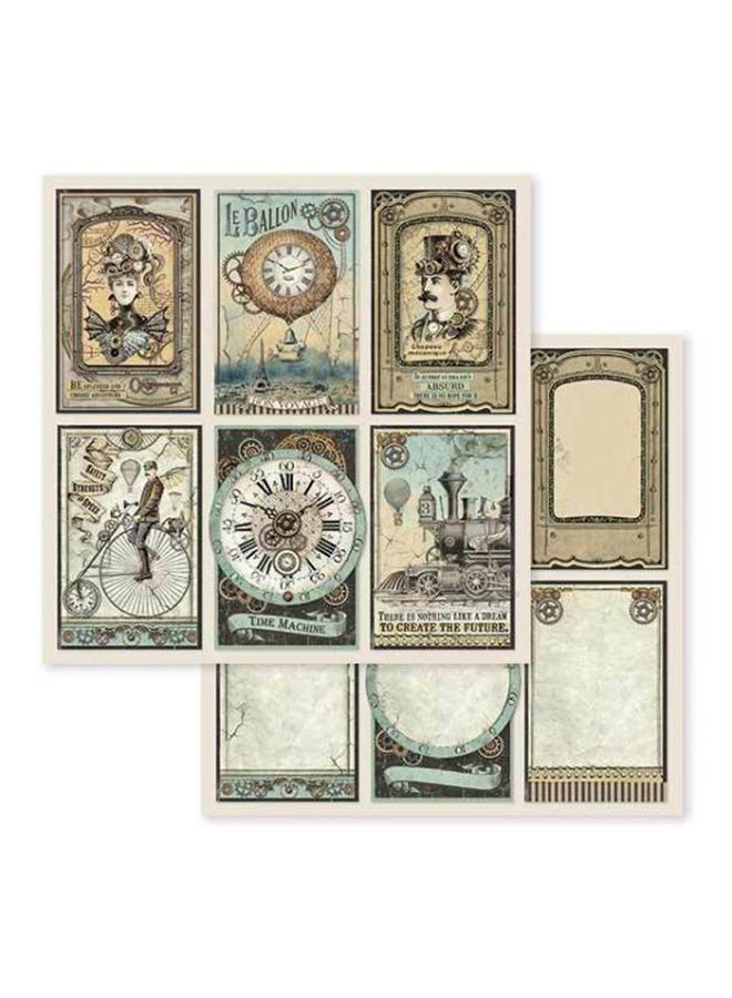 STAMPERIA Voyages Fantastique Cards Double Face Scrap Paper Multicolour