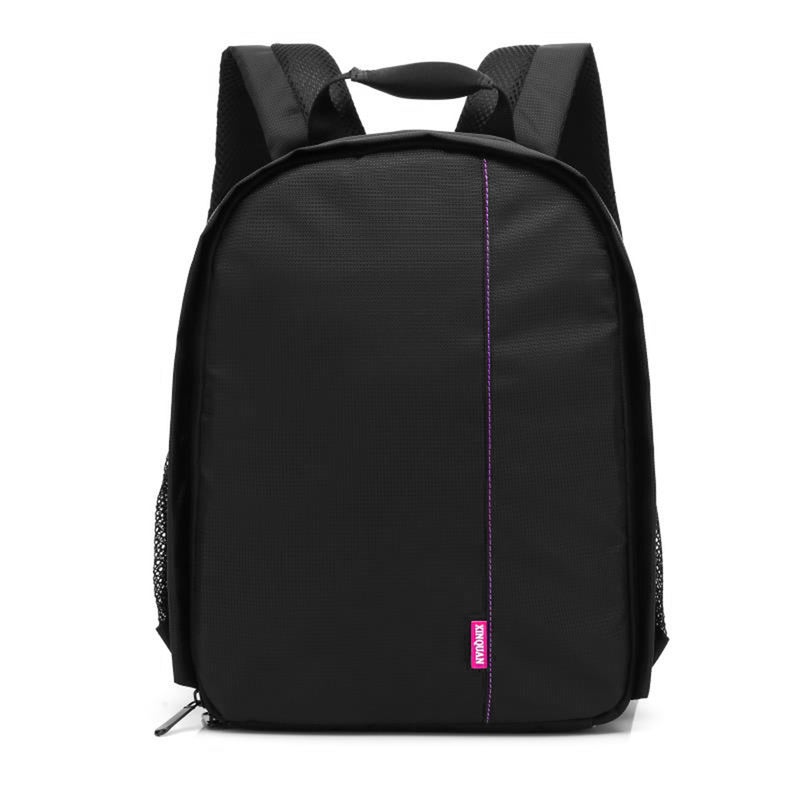Outdoor Small DSLR Camera Backpack Purple/Black  - Image 1