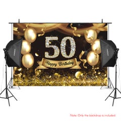 Generic Happy 50th Birthday Photography Background Cloth Multicolour  - Image 5