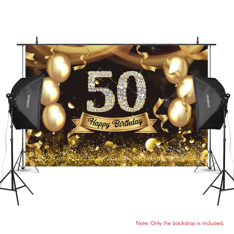 Happy 50th Birthday Photography Background Cloth Multicolour - Image 5