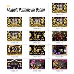 Generic Happy 50th Birthday Photography Background Cloth Multicolour  - Image 3