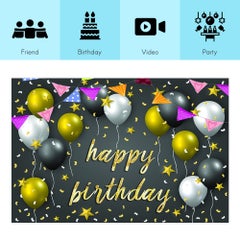 Generic Happy Birthday Photography Background Cloth Multicolour  - Image 2