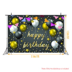 Generic Happy Birthday Photography Background Cloth Multicolour  - Image 4