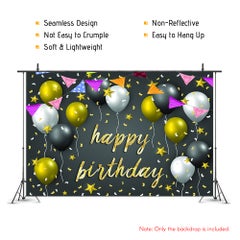 Generic Happy Birthday Photography Background Cloth Multicolour  - Image 5