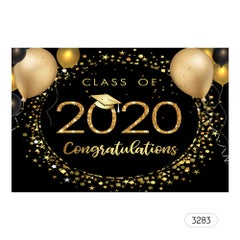 Generic The Class Of 2020 Graduation Photography Background Cloth Multicolour  - Image 1