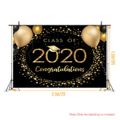 Generic The Class Of 2020 Graduation Photography Background Cloth Multicolour  - Image 5