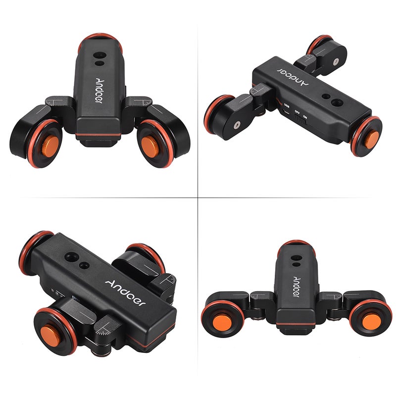 ANDOER Motorized Video Camera Dolly With Scale Indication Black  - Image 2
