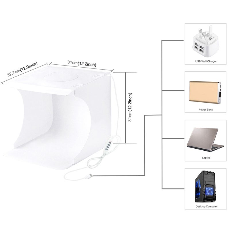 Generic Portable Tent Photo Shooting Box With 6-Colour Backdrops Multicolour  - Image 2