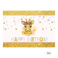 Generic Happy Birthday Photography Background Cloth Multicolour  - Image 1