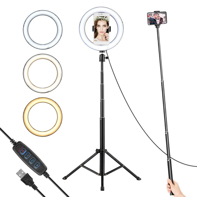 Generic - Dimmable LED Ring Video Light For Photography White - Image 1
