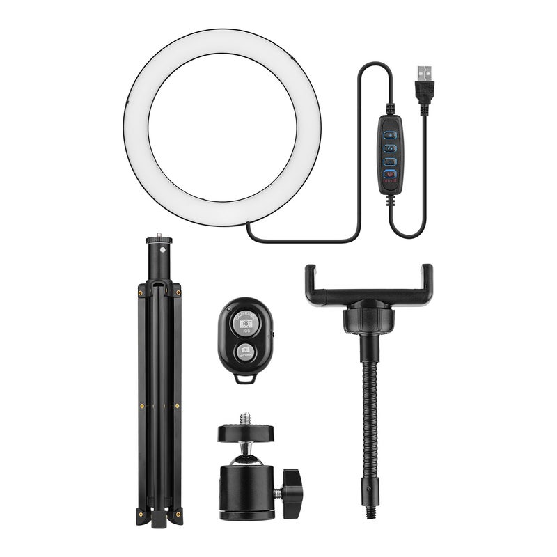 Generic - Dimmable LED Ring Video Light For Photography White - Image 1