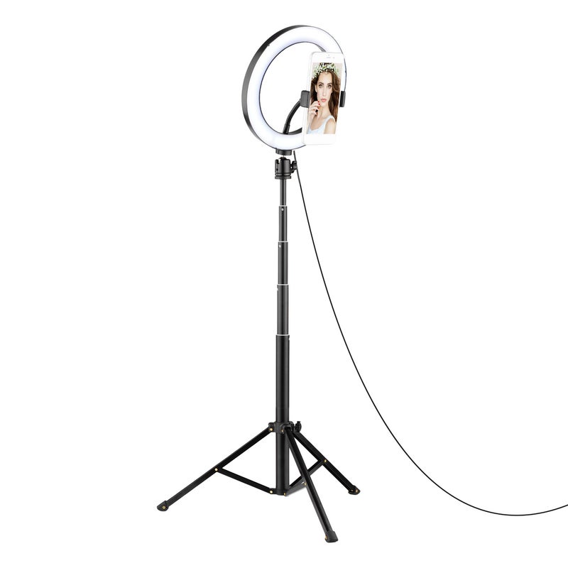 Generic - Dimmable LED Ring Video Light For Photography White - Image 1