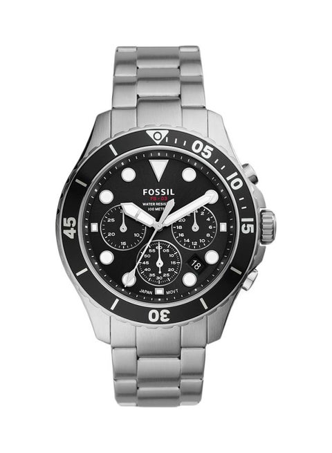 Men's Water Resistant Chronograph Watch FS5725 - 46 mm - Silver