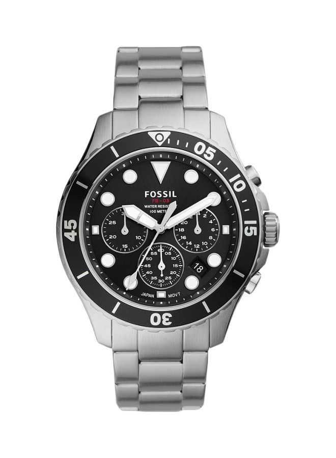 FOSSIL - Men's Water Resistant Chronograph Watch FS5725 - 46 mm - Silver - Image 1