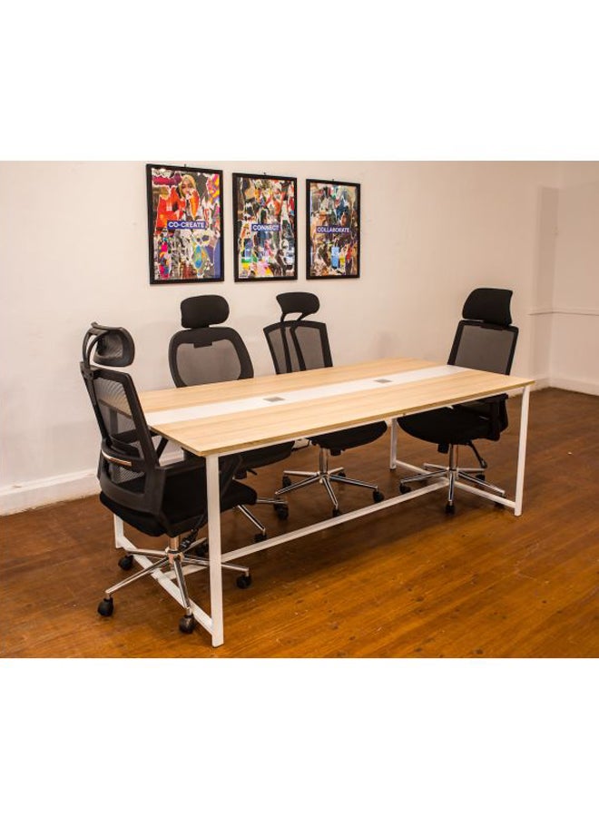 FURVIVE Wooden Grad Meeting Table Carmen 77x208x100cm - Image 1