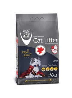 VAN CAT White Clumping Bentonite Cat Litter Grey 8.5kg  - Image 1