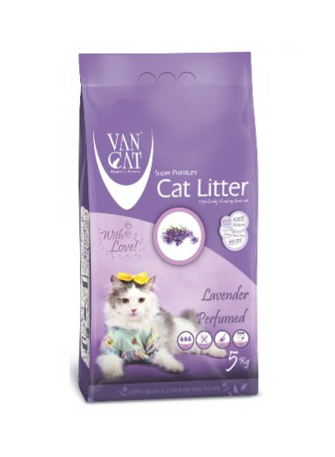 VAN CAT Lavender Perfumed Cat Litter Purple 5kg - Image 1