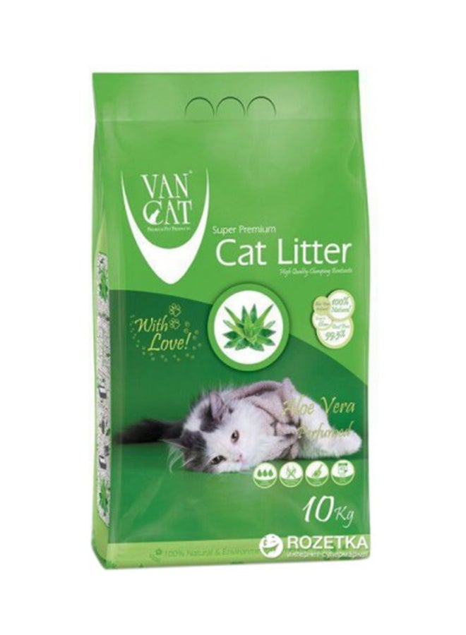 VAN CAT Aloe Vera Perfumed Cat Litter Green 10kg - Image 1