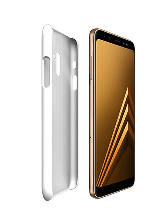 ستايلايزد غطاء حماية من سلسلة سناب كلاسيك مزين بطبعة فتاة مراهقة محبوبة لهاتف سامسونج جالاكسي A8 بلس 2018 أبيض/وردي/أسود - Image 2