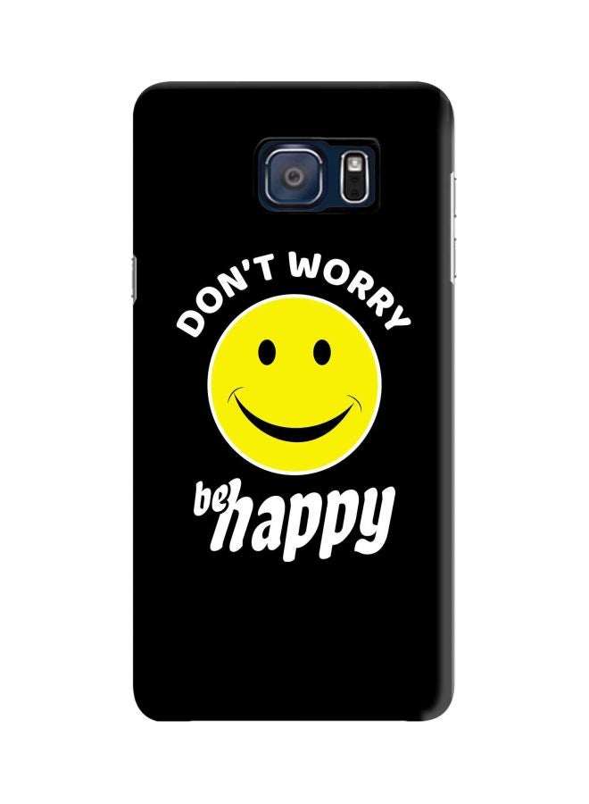 Stylizedd Snap Classic Series Don't Worry Be Happy Printed Case Cover For Samsung Galaxy Note 5 Black/Yellow/White  - Image 1