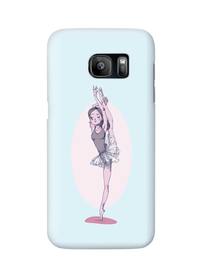 Stylizedd Snap Classic Series Flying Ballerina Printed Case Cover For Samsung Galaxy S7 Blue/Pink/Grey - Image 1