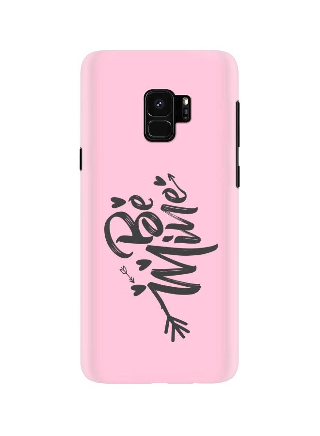 ستايلايزد غطاء حماية من سلسلة سناب كلاسيك مزين بطبعة لعبارة "Be Mine" لهاتف سامسونج جالاكسي S9 وردي/أسود - Image 1