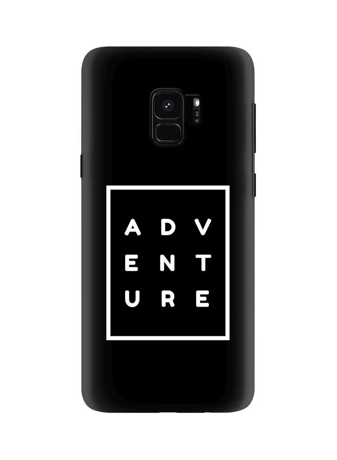 ستايلايزد غطاء حماية من سلسلة سناب كلاسيك بطبعة عبارة "Adventure" لهاتف سامسونج جالاكسي S9 أسود/ أبيض - Image 1