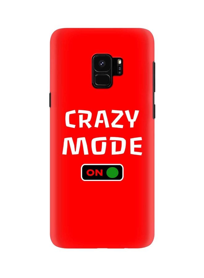 Stylizedd Snap Classic Series Crazy Mode On Printed Case Cover For Samsung Galaxy S9 Red/White/Black - Image 1