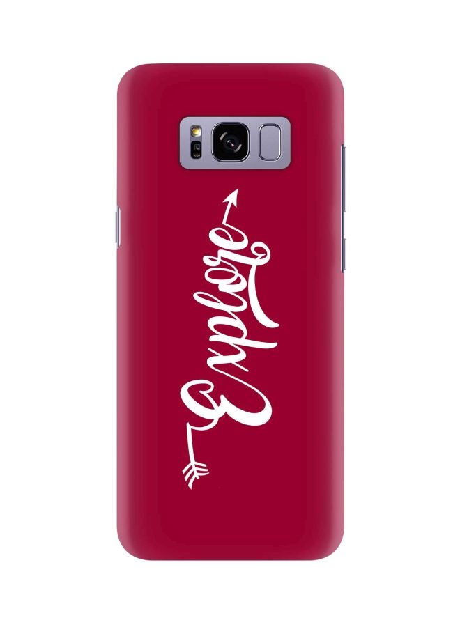 Stylizedd Snap Classic Series Explore Printed Case Cover For Samsung Galaxy S8 Pink/White - Image 1