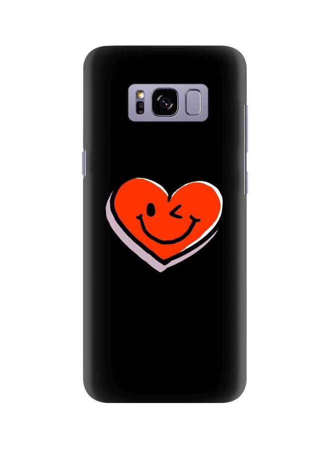 Stylizedd Snap Classic Series Winking Heart Printed Case Cover For Samsung Galaxy S8 Black/Red/White - Image 1
