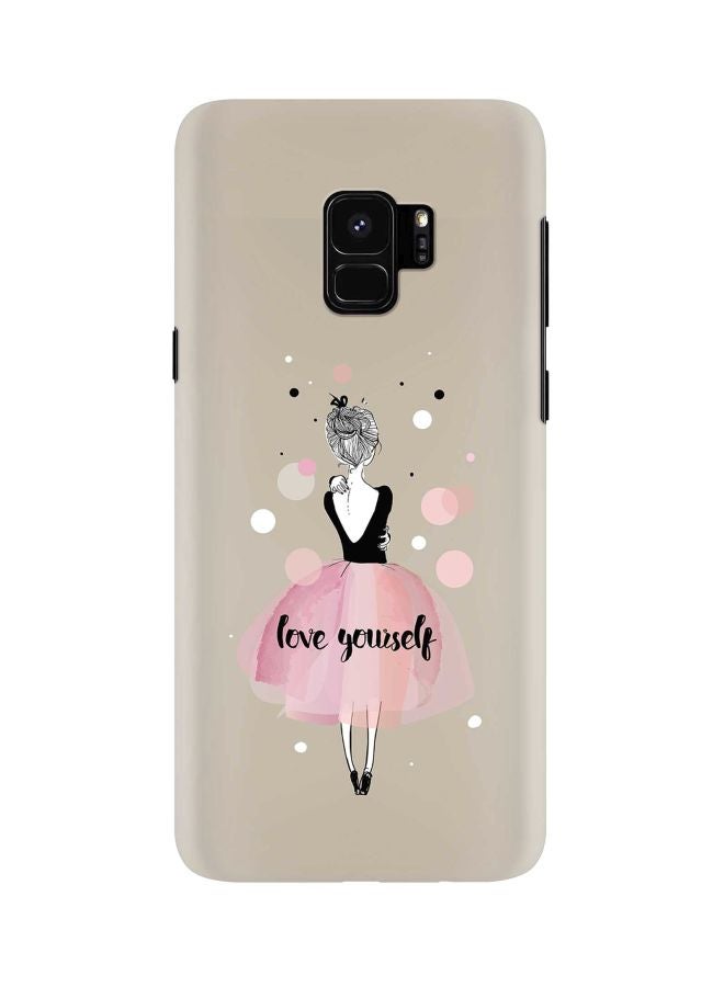 Stylizedd Snap Classic Series Love Yourself Printed Case Cover For Samsung Galaxy S9 Grey/Pink/Black - Image 1