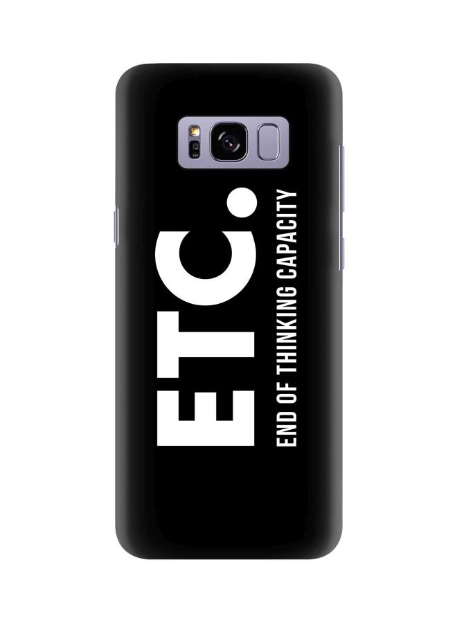 ETC. Printed Protective Case Cover For Samsung Galaxy S8 Black/White