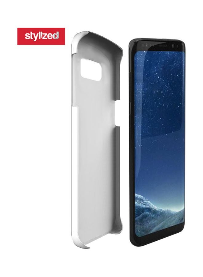 ETC. Printed Protective Case Cover For Samsung Galaxy S8 Black/White