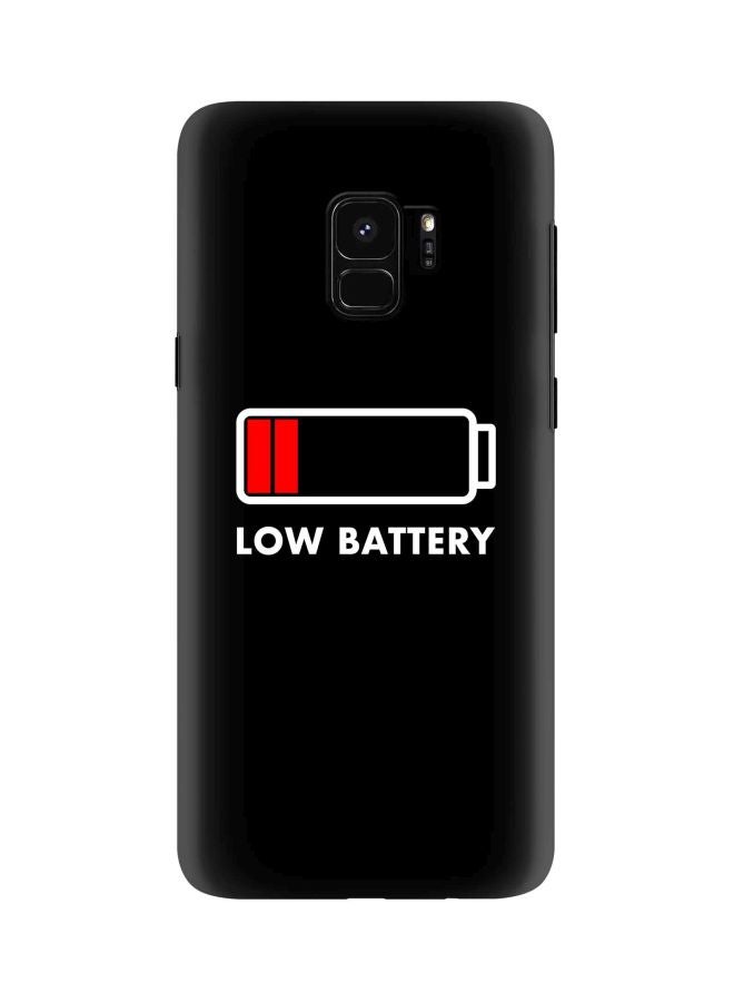 ستايلايزد غطاء حماية من سلسلة سناب كلاسيك بطبعة عبارة "Low Battery" لهاتف سامسونج جالاكسي S9 أسود / أبيض / أحمر - Image 1