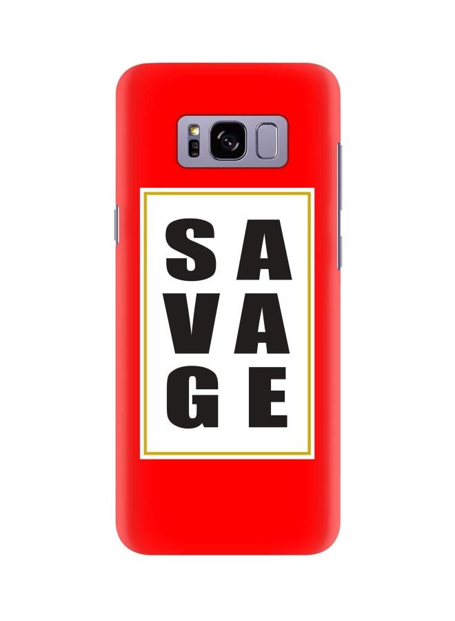 Stylizedd Snap Classic Series Savage Printed Protective Case Cover For Samsung Galaxy S8 Red/White/Black - Image 1