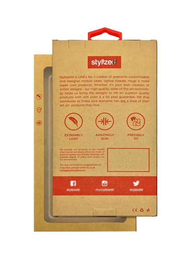 Stylizedd Snap Classic Series Legend Knight Printed Protective Case Cover For Samsung Galaxy S8 Black/Orange/White - Image 3