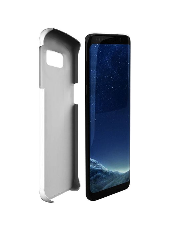 Stylizedd Snap Classic Series Bear Growl Printed Case Cover For Samsung Galaxy S8 White/Grey - Image 2