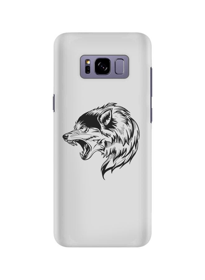 Stylizedd Snap Classic Series Bear Growl Printed Case Cover For Samsung Galaxy S8 White/Grey - Image 1